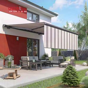 Auvent rétractable extérieur imperméable en aluminium avec <span class=keywords><strong>voile</strong></span> en PVC, pratique et idéal pour patio, grande taille, auvent cassette sur mesure - Product Image 1
