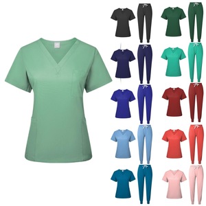 Unisex Quick-Drying Surgical Scrub Set Moisture Wicking Knitted Top And Pants For Hospital Dental Pet Clinic Uniforms - Product Image 1