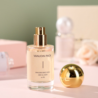 Flacon de parfum vide de luxe en verre transparent de 20 ml avec atomiseur pulvérisateur à capuchon métallique rond pour emballage cosmétique et parfum