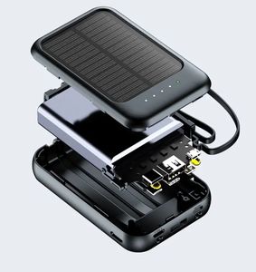 Banco de energía Solar de 20000Mah con luz LED incorporada en 4cables <span class=keywords><strong>Batería</strong></span> <span class=keywords><strong>externa</strong></span> Banco de energía de emergencia portátil para <span class=keywords><strong>Iphone</strong></span> para Samsung - Product Image 3
