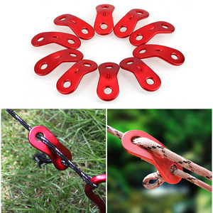 Aluminum Alloy 3-Hole Quick Knot Buckle Red 3.9 X 1.6 Cm Tent Wind Rope Adjustable Snail <b>Hook</b> Survival <b>Tool</b> - Product Image 2