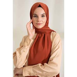 ผ้าคลุมไหล่ไหมเมดินา - สีอบเชย - สีอบเชย - Product Image 1