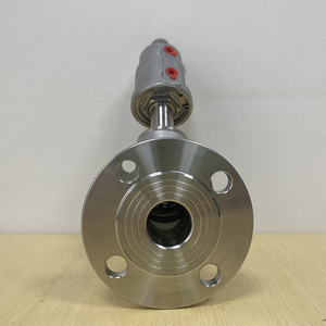 Collegamento flangia 25 bar acciaio inossidabile 304 ritorno a molla aria acqua vapore valvola pneumatica a sede ad angolo controllo aria sede angolare Val - Product Image 6