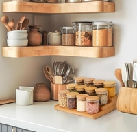 Support à épices 12 pièces avec pots d'assaisonnement vides de 6oz et étiquettes pour l'organisation de l'armoire pour l'utilisation de boissons et d'épices