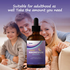 Gotas Líquidas de Glicinato de Magnesio para Niños OEM, Suplemento con L-teanina, Omega-3, Vitamina B6 y D3 para el Sueño - Product Image 4