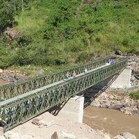 Pont Bailey à haute résistance, pont à treillis en acier préfabriqué, installation rapide, pont temporaire en acier réutilisable