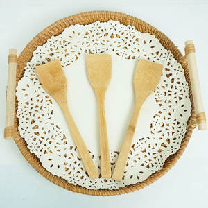 Spatule multifonction en bambou massif écologique de qualité supérieure, anti-rayures, anti-adhésive, 1 pièce, ensemble d'outils de cuisine, emballage en boîte - Product Image 4