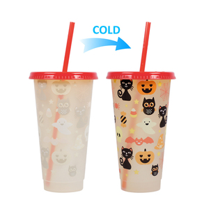 Bicchieri Luminosi per Halloween e Natale, Regali per Ragazze, Ragazzi e Donne, Tazze Riutilizzabili per Bevande Fredde, Bicchieri in Acrilico Fluorescenti per Halloween - Product Image 4