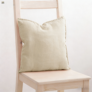 Housse <span class=keywords><strong>de</strong></span> coussin carrée tissée <span class=keywords><strong>de</strong></span> luxe <span class=keywords><strong>en</strong></span> <span class=keywords><strong>lin</strong></span> doux, couleur unie, décorative, <span class=keywords><strong>en</strong></span> peluche lavée pour canapé - Product Image 1