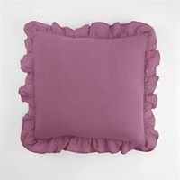 Sarung Bantal Linen Vintage Berumbai, Lembut, Warna Solid, dengan Tepi Berumbai untuk Sofa, Mobil, dan Tempat Tidur