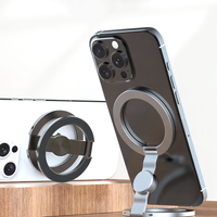 Support de téléphone portable pliable à rotation de 180 degrés, double face magnétique, réglable, flexible, pour voiture et bureau