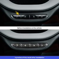 Autocollant pour bouton de changement de vitesse de la console centrale de voiture en fibre de carbone Shasha pour Fiat 500E Abarth 500E Série 4 Accessoires intérieurs