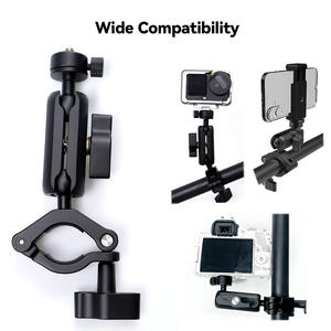 Support de caméra Super Clamp avec rotation à 360° °   Support de guidon de vélo/moto à double rotule pour DJI Osmo Action 6/5 <span class=keywords><strong>Pro</strong></span>/4 3 - Product Image 2