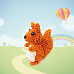 Disesuaikan buatan tangan DIY tupai Crochet boneka sebagai Manual hadiah Tersedia dengan harga grosir - Product Image 1