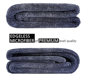Microfibra de una sola capa Auto Twisted Loop Secado de coche Fabricante de microfibra Microfibra Toalla de secado de bucle de giro grande para coche - Product Image 5