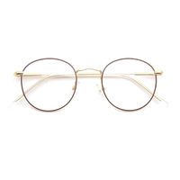Gafas de moda Último diseño Gafas ópticas de metal Marco Diseño de moda Gafas Marco Gafas redondas