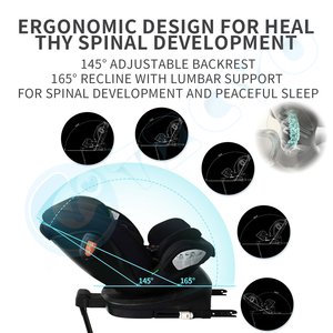 Silla de Auto Convertible Reclinable ECE R129 I-SIZE 40-150cm con Soporte <span class=keywords><strong>ISOFIX</strong></span>, Rotación de 360° para Recién Nacidos, <span class=keywords><strong>GRUPO</strong></span> 0+<span class=keywords><strong>1</strong></span>+2+3, 0-36kg, CY18 - Product Image 3