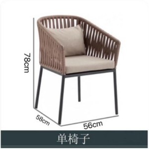 Canapé d'extérieur style nordique, chaise en rotin pour <span class=keywords><strong>jardin</strong></span> et cour, canapé double en rotin pour balcon et extérieur - Product Image 6