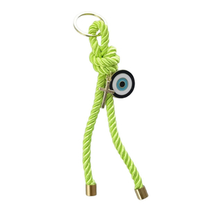 Porte-clés tendance turc avec œil porte-bonheur et croix, en corde de nylon, cadeau souvenir de luxe pour femme, fille, sac, ou comme breloque décorative pour clés de voiture - Product Image 6