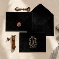 Invitation de mariage en velours vert clair de luxe C5 C6, carte de vœux personnalisée avec dorure à chaud, enveloppe en daim et sceau de cire