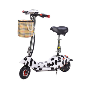 Electric Scooter Mini Folding Brushless Motor White Red Black Adult Use - Product Image 5