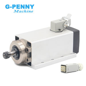 G-Penny แกนหมุน1.5KW ER11 220V 400Hz, มอเตอร์แกนหมุนแกนหมุนทรงสี่เหลี่ยมระบายความร้อนด้วยอากาศพร้อมหน้าแปลน4ชิ้นแบริ่ง24000รอบต่อนาที0.48N - Product Image 1