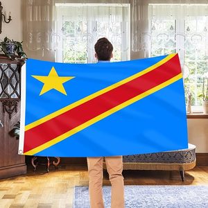 Factory Direct <strong>DR</strong> Congo <strong>National</strong> Flag 90x150cm Durable Polyester with Brass Grommets for Wholesale - Product Image 6