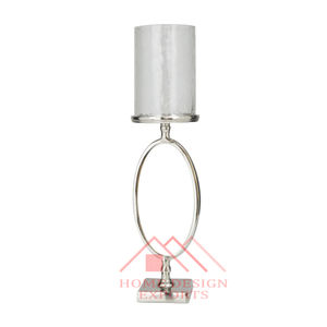 Brass Hurricane Candle Holder with <b>Glass</b> Votive - Product Image 3