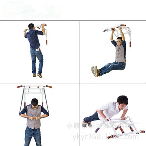 Barres parallèles en acier à fixer sur porte, équipement de fitness portable pour entraînement à domicile - Product Image 5