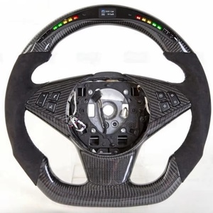<span class=keywords><strong>Volante</strong></span> de fibra de carbono personalizado Led Racing adecuado para <span class=keywords><strong>BMW</strong></span> E60 E61 M5 E63 E64 M6 <span class=keywords><strong>volante</strong></span> de gamuza E90 E91 E92 - Product Image 1