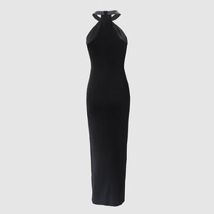 Elegante Abito da Cocktail Nero Sexy per Donna, Vestito da Cerimonia con Spacco, Abito Corto da Ballo, Vestito da Gala Formale da Sera - Product Image 5