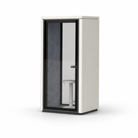 Cabine téléphonique de bureau moderne et compacte, insonorisée, avec cadre en aluminium, pour aéroport, hôpital, bureau à domicile, espaces de travail insonorisés