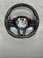 Volant chauffant personnalisé en fibre de carbone pour Toyota A90 GR Supra MK4 MK5 G80 2019 2021 2025 sans airbag