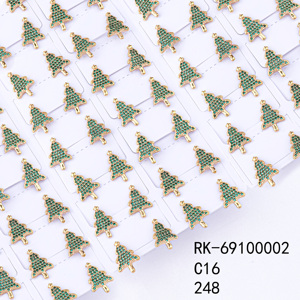 2022 venta al por mayor de moda pequeños pendientes de tuerca de diamantes de circón chapados en oro copo de nieve árbol arco joyería de moda para regalo de mujer - Product Image 2