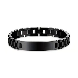 <span class=keywords><strong>Bracciale</strong></span> da Uomo di Alta Qualità con <span class=keywords><strong>Nome</strong></span> Personalizzato Inciso, Placcato in Oro 18K, Nuovo Stile in Acciaio Inossidabile - Product Image 6