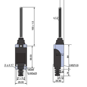 Micro-interrupteur auto-réinitialisable CNTD Changde Electric TZ-8167 avec tige à ressort réglable 10A Max. Courant - Product Image 2