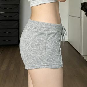 Y2K Mid Rise Button Tab <b>Drawstring</b> Breathable Polyester/Cotton Hot Shorts Women Summer Casual Street Style - Product Image 5