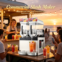 Station de boissons d'été, machine à slush électrique portable commerciale avec fonction de mélange pour bar à cocktails, kiosque mobile