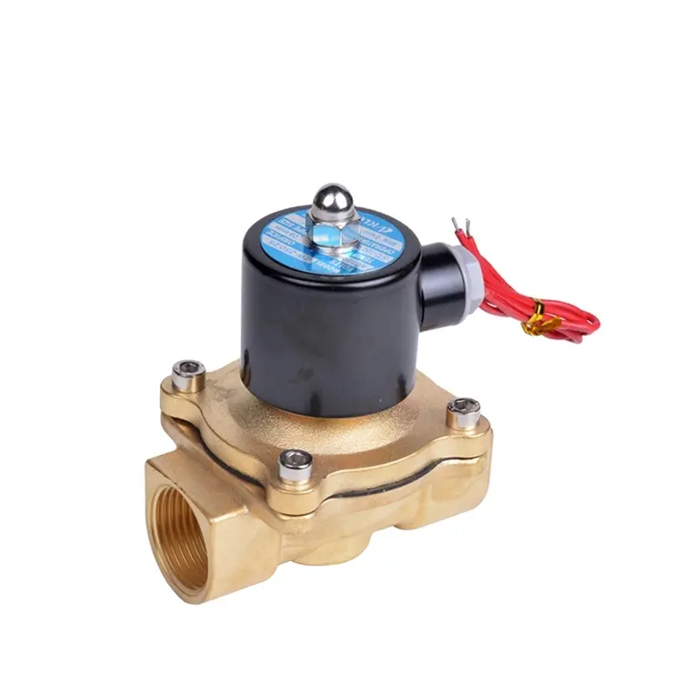 2W Small two - way straight - acting hydraulic - oil brass solenoid valve for farm irrigation system