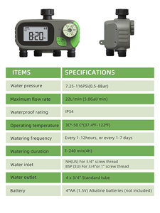 Manuel du fabricant Minuterie mécanique de l'eau Valves 4 zones Tuyau <span class=keywords><strong>d</strong></span>'irrigation pour <span class=keywords><strong>Gardena</strong></span> Garden Water Timer - Product Image 4