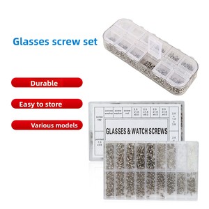 Juego de tornillos metálicos <span class=keywords><strong>para</strong></span> <span class=keywords><strong>gafas</strong></span> de 12/18 rejillas con tornillos <span class=keywords><strong>para</strong></span> puente nasal y tuercas, accesorios <span class=keywords><strong>para</strong></span> <span class=keywords><strong>gafas</strong></span> - Product Image 1