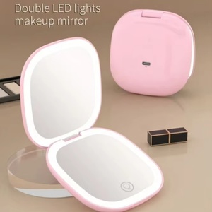 กระจกแต่งหน้าพกพาแบบชาร์จไฟได้ ขยาย 5 เท่า 10 เท่า พร้อมไฟ LED กระจกแต่งหน้าขนาดกะทัดรัดแบบมีไฟ LED - Product Image 5