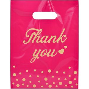 Thank You <b>Bags</b> <b>Small</b> 9x12 Plastic Gift <b>Bags</b> For Business Packaging Disposable Opp <b>Bag</b> Patch Handle - Product Image 1