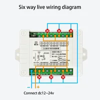 Commutateur de télécommande sans fil RF DC 12/24V, module relais 6 canaux, kit émetteur-récepteur 433/315Mhz G801