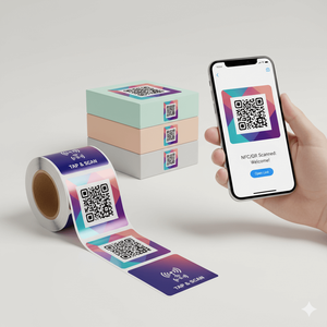 Etiquetas Adhesivas con Código QR Anti-Falsificación Impresas Personalizadas en Rollo para Promoción Empresarial y Embalaje - Product Image 2
