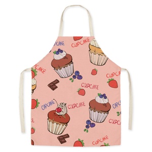 Juego de Delantales sin Mangas con Estampado Cítrico Bohemio al por Mayor, Tela Premium Tipo Lino, Poliéster, Transpirable y Ajustable para Cocina - Product Image 3