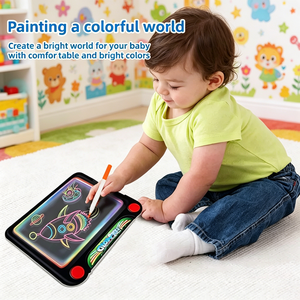 Tableau <span class=keywords><strong>de</strong></span> <span class=keywords><strong>dessin</strong></span> magique lumineux pour enfants, modèle avec lumière LED, en plastique ABS, <span class=keywords><strong>tablette</strong></span> <span class=keywords><strong>de</strong></span> <span class=keywords><strong>dessin</strong></span> éducative avec marqueurs néon - Product Image 3