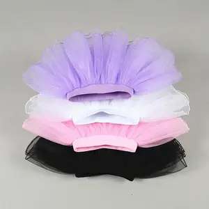 Q30321 Высококачественная сетчатая балетная мини-юбка, юбка-пачка для девочек-подростков, Одежда для танцев, Тюлевая юбка