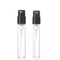 Flacons de parfum de test de 1 ml, 1,5 ml, 1,8 ml, 2,5 ml, flacons en verre, cosmétiques de voyage, mini flacons de parfum vides rechargeables, échantillons de parfum en verre, vaporisateurs