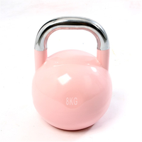 Ensemble de poignées de Fitness de haute qualité, vert, personnalisé, russe, Kettleball, réglable, chromé, compétition, Kettlebell
